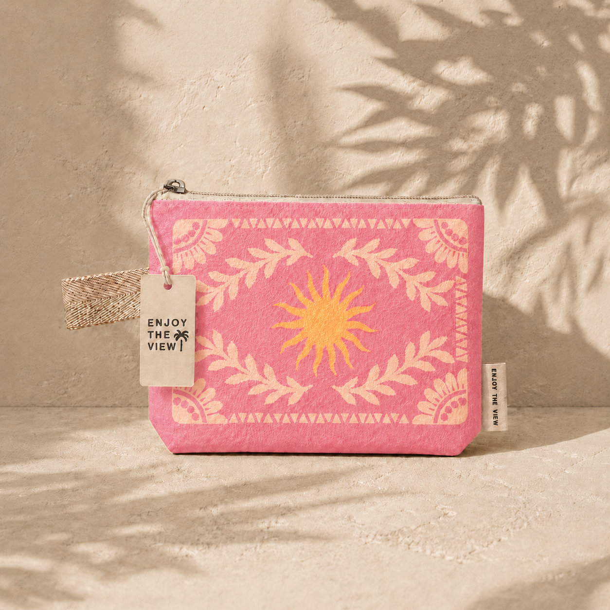 Pink Sun Lightweight Tyvek Pouch | Small