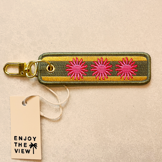 Sun Embroidered Keyring
