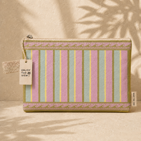Surf Stripe Lightweight Tyvek Pouch | Large