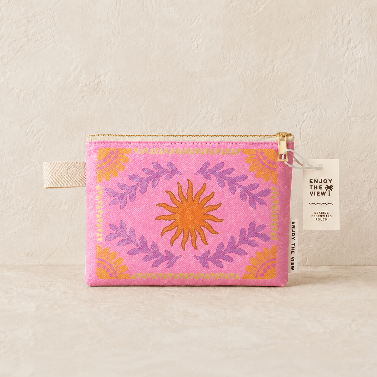 Pink Sun Tyvek Pouch | Seaside Essentials Mini Pouch