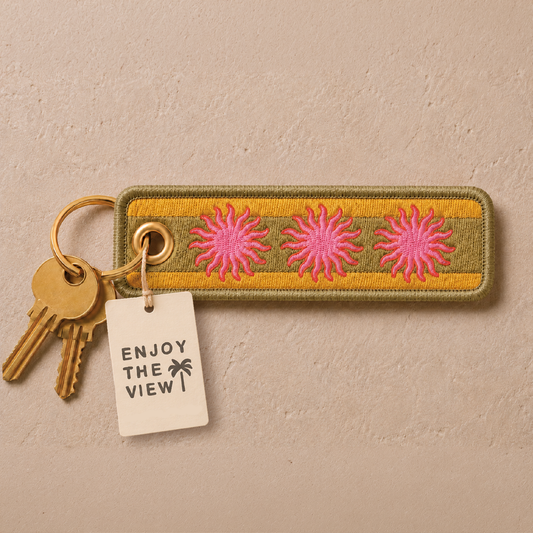Sun Embroidered Keyring